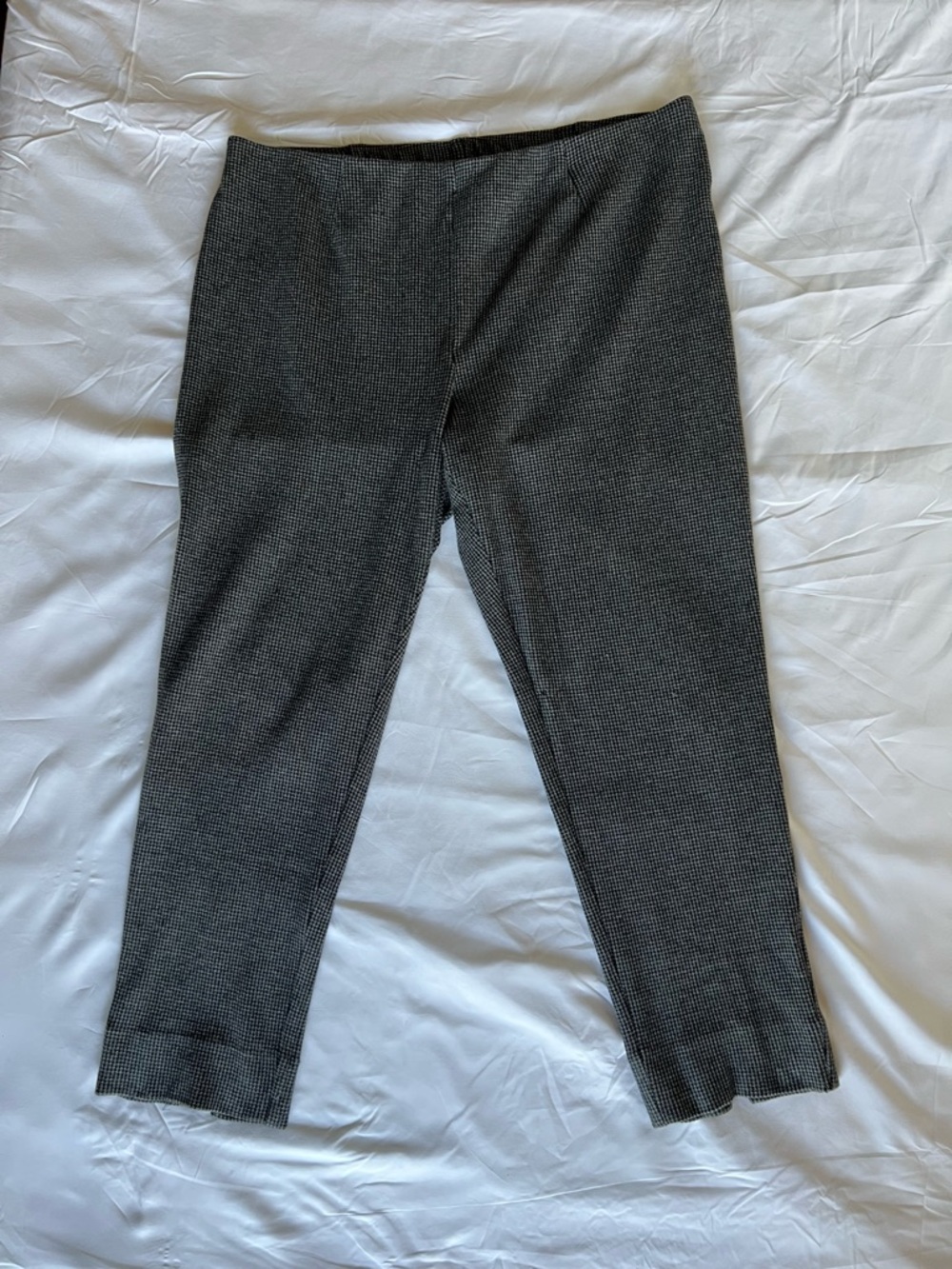 J.Jill Ponte Slim Leg Pants XL Petite Houndstooth Pull On Ankle Career